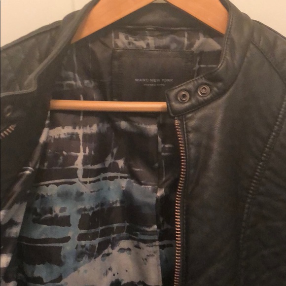 Black Leather Jacket Marc New York - Picture 4 of 4
